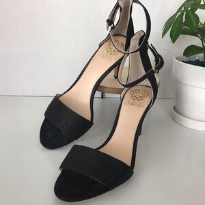 Vince Camuto Court Black Ankle Strap Sandals